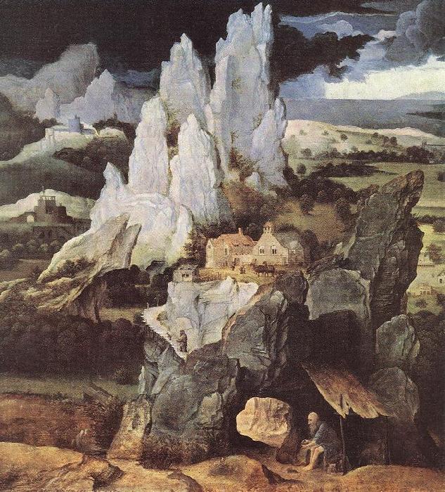 PATENIER, Joachim St Jerome in Rocky Landscape af France oil painting art